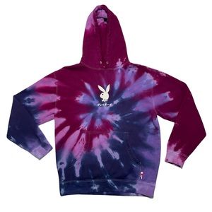 PLAYBOY | Tops | Color Bars X Playboy Tokyo Club Hoodie Purple Blue Tie Dye  Logo Sweatshirt Small | Poshmark